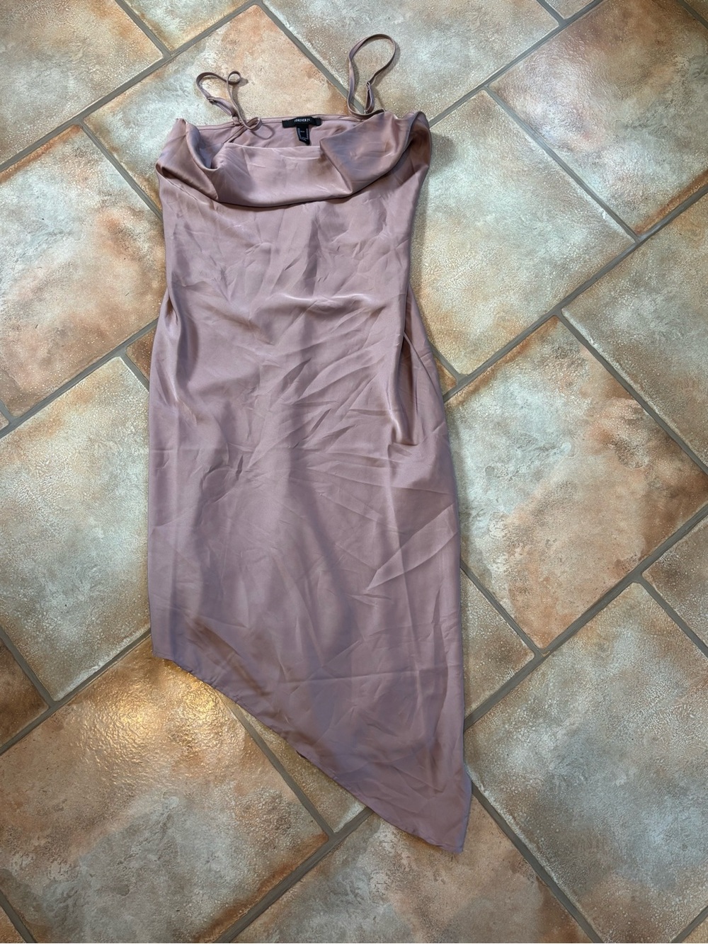 Forever 21 Satin Asymmetrical Slip Dress - Picture 7 of 8